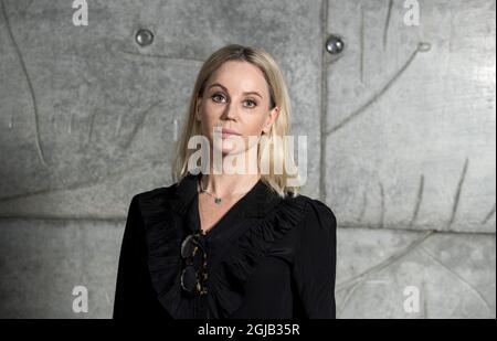 KOPENHAGEN 2017-12-06 die Schauspielerin Sofia Helin wird vor Beginn der vierten Staffel der dänisch-schwedischen Fernsehserie „Bron 4“ (die Brücke) in Kopenhagen bei einem Pressegespräch gesehen. Dänemark am Mittwoch. Foto: Johan Nilsson / TT / Kod 50090 Stockfoto