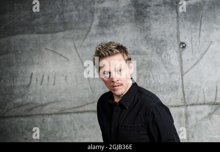 KOPENHAGEN 2017-12-06 der dänische Schauspieler Thure Lindhardt wird bei einem Pressegespräch vor dem Beginn der vierten Staffel der dänisch-schwedischen Fernsehserie 'Bron 4' (die Brücke) in Kopenhagen gesehen. Dänemark am Mittwoch. Foto: Johan Nilsson / TT / Kod 50090 Stockfoto