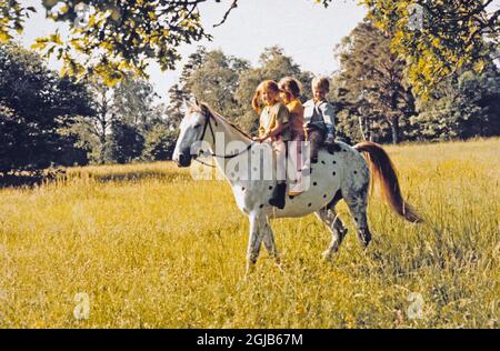 Nein Datum Schauspielerin inger Nilsson als Pippi Langstrumpf, Par Sundberg als Tommy und Maria Persson als Annika Foto Bo Aje Mellin / SVT Code 5600 Stockfoto