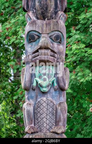 Tinglit-Totempfahl, Wrangell, Alaska, USA Stockfoto