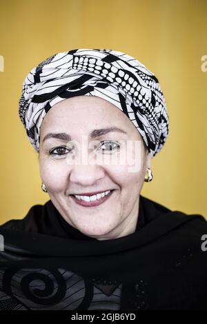 STOCKHOLM 2018-02-14 Amina Mohammed, stellvertretende Generalsekretärin der Vereinten Nationen und ehemalige Umweltministerin von Nigeria Foto Anette Nantell / DN / TT / Kod 3500 Stockfoto