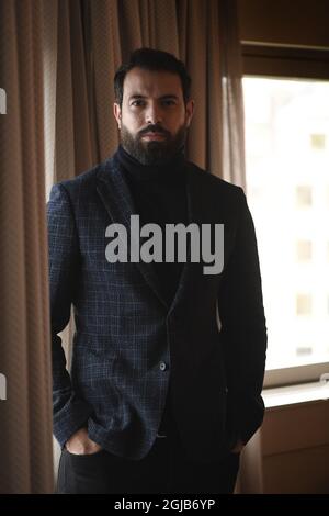 STOCKHOLM 20171127 Tom Cullen, Schauspieler in der HBO-Serie 'Knightfall'. Foto: Fredrik Sandberg / TT / kod 10080 Stockfoto