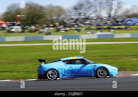 RING KNUTSTORP 2018-05-05 Prinz Carl Philip in seinem Lotus Evora GT4 während des schwedischen GT-Autorennens in Ring Knutstorp Schweden am Samstag, den 6. Mai 2018. Foto: Andreas Hillergren / TT / kod 10600 Stockfoto