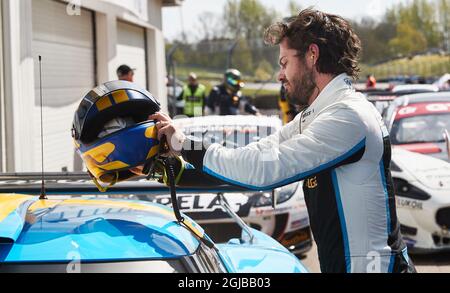 RING KNUTSTORP 2018-05-05 Prinz Carl Philip in seinem Lotus Evora GT4 während des schwedischen GT-Autorennens in Ring Knutstorp Schweden am Samstag, den 6. Mai 2018. Foto: Andreas Hillergren / TT / kod 10600 Stockfoto