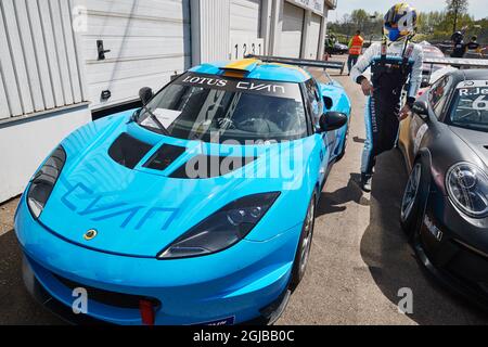 RING KNUTSTORP 2018-05-05 Prinz Carl Philip in seinem Lotus Evora GT4 während des schwedischen GT-Autorennens in Ring Knutstorp Schweden am Samstag, den 6. Mai 2018. Foto: Andreas Hillergren / TT / kod 10600 Stockfoto