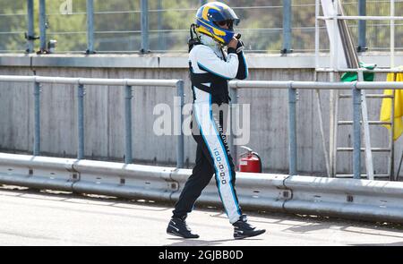 RING KNUTSTORP 2018-05-05 Prinz Carl Philip in seinem Lotus Evora GT4 während des schwedischen GT-Autorennens in Ring Knutstorp Schweden am Samstag, den 6. Mai 2018. Foto: Andreas Hillergren / TT / kod 10600 Stockfoto