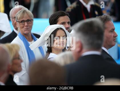 STOCKHOLM 20180606 Prinzessin Sofia und Prinz Carl Philip während der traditionellen Nationalfeiertage in Skansen in Stockholm. Foto: Soren Andersson / TT / Code 1037 Stockfoto