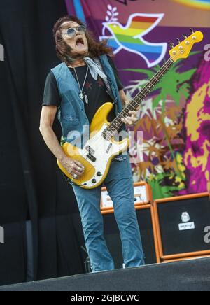 SOLVESBORG 20180607 Glenn Hughes treten am 07. Juni 2018 beim Sweden Rock Festival in Norje, außerhalb von Solvesborg in Südschweden, auf. Foto: Claudio Bresciani / TT / Code 10090 Stockfoto