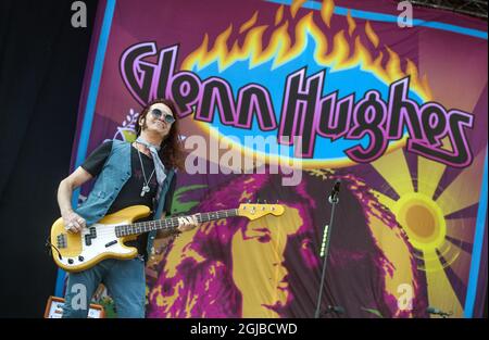 SOLVESBORG 20180607 Glenn Hughes treten am 07. Juni 2018 beim Sweden Rock Festival in Norje, außerhalb von Solvesborg in Südschweden, auf. Foto: Claudio Bresciani / TT / Code 10090 Stockfoto