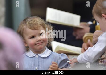 STOCKHOLM 20180608 Prinz Alexander in der Schlosskirche Drottningholm, Schweden am Freitag während der Taufe von Prinzessin Madeleine und Chris O’Neill’s Tochter Prinzessin Adrienne Foto: Jonas Ekstromer / TT kod 10030 Stockfoto