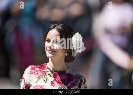 STOCKHOLM 2018-06-08 Prinzessin Sofia während der Taufe von Prinzessin Madeleine und Chris O’Neill’s Tochter Prinzessin Adrienne Foto: Pontus Lundahl / TT / kod 10050 Stockfoto