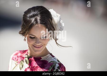 STOCKHOLM 2018-06-08 Prinzessin Sofia während der Taufe von Prinzessin Madeleine und Chris O’Neill’s Tochter Prinzessin Adrienne Foto: Pontus Lundahl / TT / kod 10050 Stockfoto