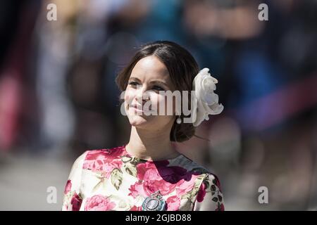 STOCKHOLM 2018-06-08 Prinzessin Sofia während der Taufe von Prinzessin Madeleine und Chris O’Neill’s Tochter Prinzessin Adrienne Foto: Pontus Lundahl / TT / kod 10050 Stockfoto