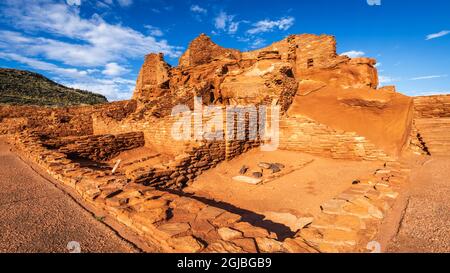 Morgenlicht auf den Wupatki Ruinen, Wupatki National Monument, Arizona. (Nur Für Redaktionelle Zwecke) Stockfoto