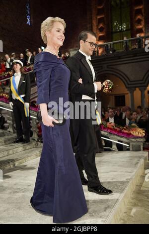 STOCKHOLM 20181210 Prinz Daniel und Frances H. Arnold, Nobelpreisträgerin für Chemie beim Nobeldinner im Rathaus von Stockholm, Schweden, 10. Dezember 2018 Foto: Janerik Henriksson / TT / kod 10010 Stockfoto