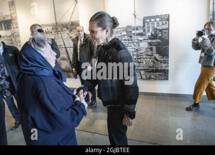 Kronprinzessin Victoria mit Ann-Christine Andersson bei ihrem Besuch bei der Schwedischen Agentur für Marine- und Wassermanagement in Göteborg, Schweden, am Mittwoch, 30. Januar 2019 Foto Bjorn Larsson Rosvall / TT kod 9200 Stockfoto