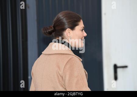 STOCKHOLM 2019-02-05 Kronprinzessin Victoria besucht eines der kommunal geführten Unternehmen der Wasser- und Abfallwirtschaft, das Stockholm Vatten och Avfall´s Gelände. Foto: Fredrik Sandberg / TT kod 10080 Stockfoto