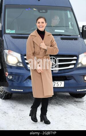 STOCKHOLM 2019-02-05 Kronprinzessin Victoria besucht eines der kommunal geführten Unternehmen der Wasser- und Abfallwirtschaft, das sich in Stockholm Vatten och AvfallÂ´s befindet. Foto: Fredrik Sandberg / TT kod 10080 Stockfoto