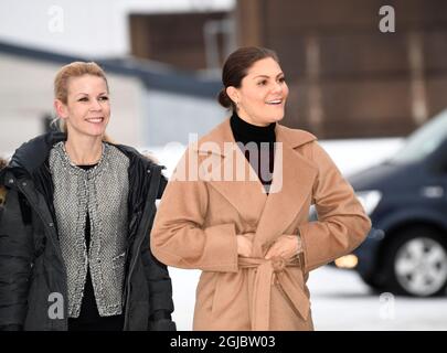 STOCKHOLM 2019-02-05 Kronprinzessin Victoria besucht eines der kommunal geführten Unternehmen der Wasser- und Abfallwirtschaft, das sich in Stockholm Vatten och AvfallÂ´s befindet. Foto: Fredrik Sandberg / TT kod 10080 Stockfoto