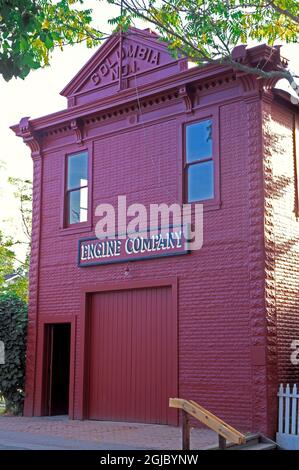 Engine Company Number One Firehouse, Columbia State Historic Park, Gold Country, Kalifornien, USA. Stockfoto