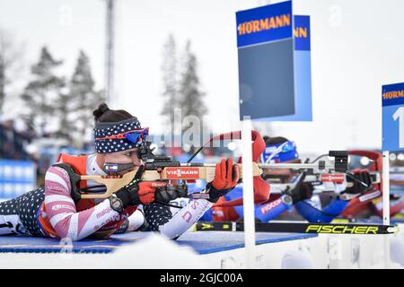 Joanne Reid aus den USA tritt am 16. März 2019 beim 4x6 km-Staffellauf ...