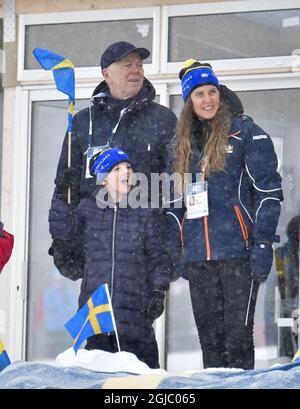 Ã–STERSUND 20190317 Prinzessin Estelle bei den Biathlon-Welten-Wettbewerben in Ã–stersund am Sonntag, 17. März 2019. Foto Jessica Gow T/ TT kod 10070 Stockfoto