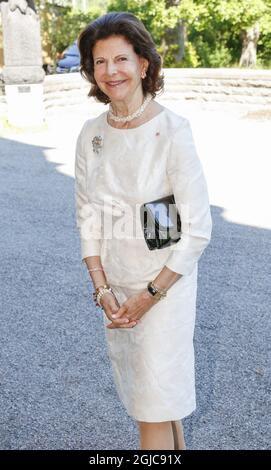 STOCKHOLM 20190615 Schwedens Königin Silvia und Südkoreas First Lady Kim Jung-sook besuchen am 15. Juni 2019 das Museum Prins Eugens Waldemarsudde in Stockholm, Schweden. Das südkoreanische Präsidentenpaar ist für einen zweitägigen Staatsbesuch in Schweden. Foto: Johan Jeppsson / TT / kod 2551 *** BETALBILD *** Stockfoto