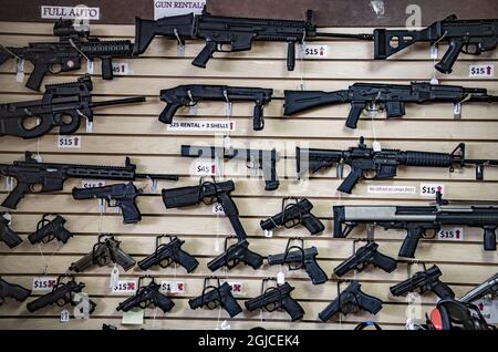 EL Paso 2019-08-08 seit dem tödlichen Walmart-Massenschuss am 3. August ist Gun Central eines der vielen Waffenlager, in denen die Kunden sehr viel zugenommen haben. (C) WIXTRÃ–M PETER / AFTONBLADET / TT * * * EXPRESSEN AUS * * * AFTONBLADET / 85326 Stockfoto