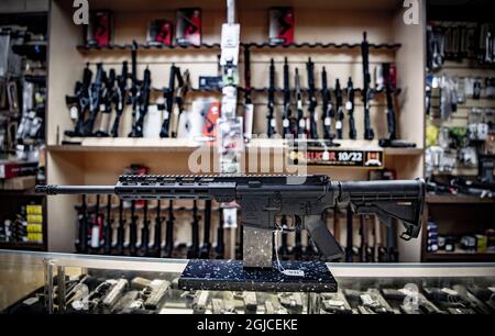 EL Paso 2019-08-08 seit dem tödlichen Walmart-Massenschuss am 3. August ist Gun Central eines der vielen Waffenlager, in denen die Kunden sehr viel zugenommen haben. (C) WIXTRÃ–M PETER / AFTONBLADET / TT * * * EXPRESSEN AUS * * * AFTONBLADET / 85326 Stockfoto