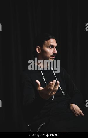 LOS ANGELES 2019-10-03 der schwedische Fußballstar Zlatan Ibrahimovic von Los Angeles Galaxy hat am 3. Oktober 2019 in Los Angeles, USA, ein Interview mit der schwedischen Zeitung Expressen geführt. Foto Alex Ljungdahl / EXP / TT kod 7179 *** OUT AFTONBLADET OUT *** Stockfoto