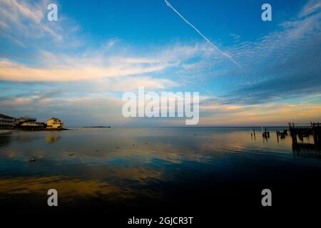 USA, Florida, Cedar Key, Hafen Stockfoto