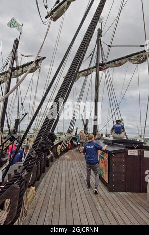 USA, Florida, Venedig, Pinta Replica Columbus Segelschiff Stockfoto