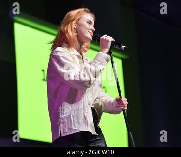 Zara Larsson Charity-Gala zur Veränderung der Menschheit in Rojava, Stockholm City Conference Centre, 2019-11-24 (c) Karin TÃ¶rnblom / TT Kod 2377 Stockfoto