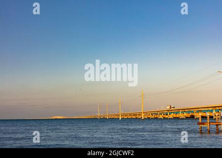 7 Mile Bridge in den Florida Keys in Marathon, Florida, USA Stockfoto