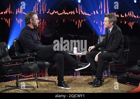 Peter 'Foppa' Forsberg och Fredrik Skavlan 'Skavlan' TV-Show, Stockholm, Schweden, 2019-12-04 (c) Karin TÃ¶rnblom / TT Kod 2377 Stockfoto