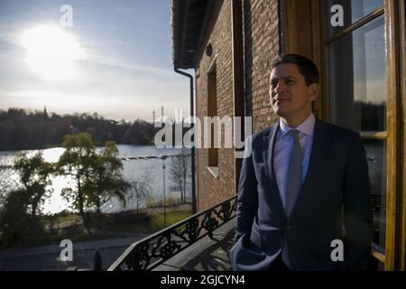 David Miliband während seines Aufenthalts in Stockholm, Schweden, um den Menschenrechtspreis 2019 zu erhalten. David Wright Miliband PC ist Geschäftsführer des International Rescue Committee und Public Policy Analyst. Ein ehemaliger britischer Labour-Partei-Politiker, der Staatssekretär für auswärtige Angelegenheiten und Commonwealth-Angelegenheiten war Foto Henrik Montgomery / TT kod 10060 Stockfoto