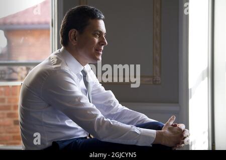 David Miliband während seines Aufenthalts in Stockholm, Schweden, um den Menschenrechtspreis 2019 zu erhalten. David Wright Miliband PC ist Geschäftsführer des International Rescue Committee und Public Policy Analyst. Ein ehemaliger britischer Labour-Partei-Politiker, der Staatssekretär für auswärtige Angelegenheiten und Commonwealth-Angelegenheiten war Foto Henrik Montgomery / TT kod 10060 Stockfoto