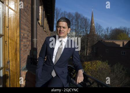 David Miliband während seines Aufenthalts in Stockholm, Schweden, um den Menschenrechtspreis 2019 zu erhalten. David Wright Miliband PC ist Geschäftsführer des International Rescue Committee und Public Policy Analyst. Ein ehemaliger britischer Labour-Partei-Politiker, der Staatssekretär für auswärtige Angelegenheiten und Commonwealth-Angelegenheiten war Foto Henrik Montgomery / TT kod 10060 Stockfoto