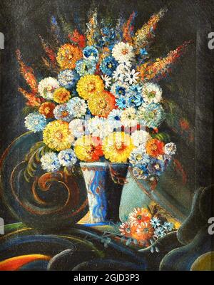 Gregor Perušek Kunstwerk - Rože V vazi - Blumen in einer Vase - Stillleben - um 1930 Stockfoto