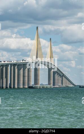 Florida, St. Petersburg, Sunshine Skyway Bridge Stockfoto