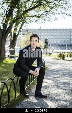 In ausländischen Medien wurde über die schwedische Korona-Strategie berichtet, dass die Sterberate extrem hoch ist und ein „lebensbedrohliches Experiment“ durchgeführt wurde. Ein Bild, das der Journalist James Longman, 34, ein Auslandskorrespondent des amerikanischen Fernsehens ABC, während seiner Reise nach Stockholm, Schweden, am 23. April 2020 ausarbeiten wollte. Foto: Carolina Byrmo / Aftonbladet / TT-Code 2512 Stockfoto