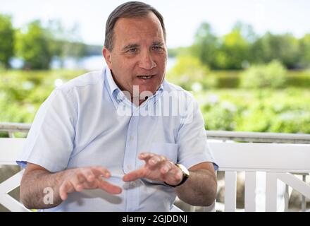 Schwedens Premierminister Stefan Lofven hat am 06. Juni 2020 in seiner Sommerresidenz Harpsund in Flen, Schweden, fotografiert. Foto: Lotte Fernvall / Aftonbladet / TT-Code 2512 Stockfoto