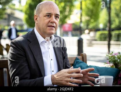 Der ehemalige schwedische Premierminister Fredrik Reinfeldt, der ein Buch über die bevorstehenden US-Wahlen '3. November 2020 - die Wahl des Schicksals' geschrieben hat. 2020-08-27 (C) FERNVALL LOTTE / AFTONBLADET / TT * * * EXPRESSEN AUS * * * AFTONBLADET / 3226 Stockfoto