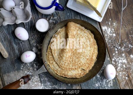 Pfannkuchen sind auf der ganzen Welt beliebt. Foto Janerik Henriksson / TT / Code 10010 Stockfoto