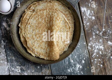 Pfannkuchen sind auf der ganzen Welt beliebt. Foto Janerik Henriksson / TT / Code 10010 Stockfoto