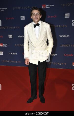 Der schwedisch-amerikanische Stabhochspringer Armand Duplantis beim Swedish Sports Award (Svenska idrottsgalan) in Stockholm, Schweden, am 18. Januar 2021. Foto: Claudio Bresciani/TT Code 10090 Stockfoto