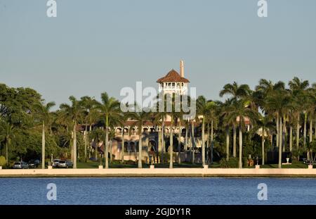 Donald Trumps privater Club Mar-a-Lago, Palm Beach, Florida, USA, am 24. Januar 2021. Foto: Jerker Ivarsson / Aftonbladet / TT-Code 2512 Stockfoto