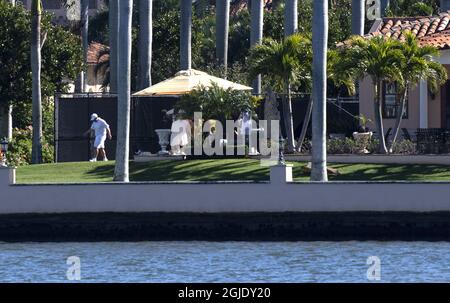 Donald Trumps privater Club Mar-a-Lago, Palm Beach, Florida, USA, am 24. Januar 2021. Foto: Jerker Ivarsson / Aftonbladet / TT-Code 2512 Stockfoto