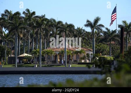 Donald Trumps privater Club Mar-a-Lago, Palm Beach, Florida, USA, am 24. Januar 2021. Foto: Jerker Ivarsson / Aftonbladet / TT-Code 2512 Stockfoto