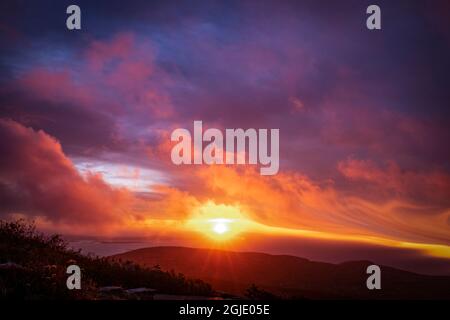 USA, Acadia-Nationalpark, Cadillac Mountain Stockfoto